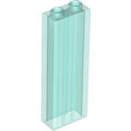 Lego kostka (kostička) 1x2x5, průhledná světle modrá (245442)